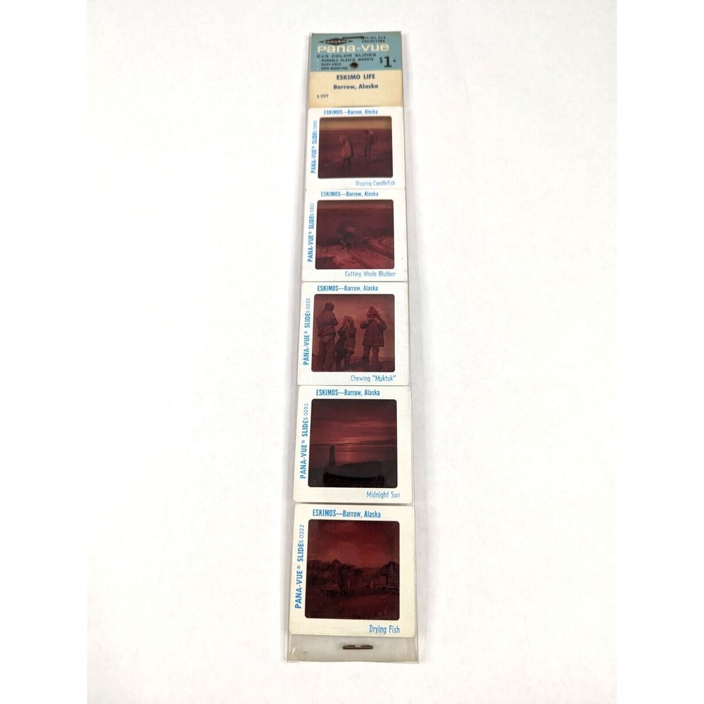 Vintage Sawyers GAF‎ Pana-Vue Slides Eskimo Life Barrow Alaska Lot of 5 S029
